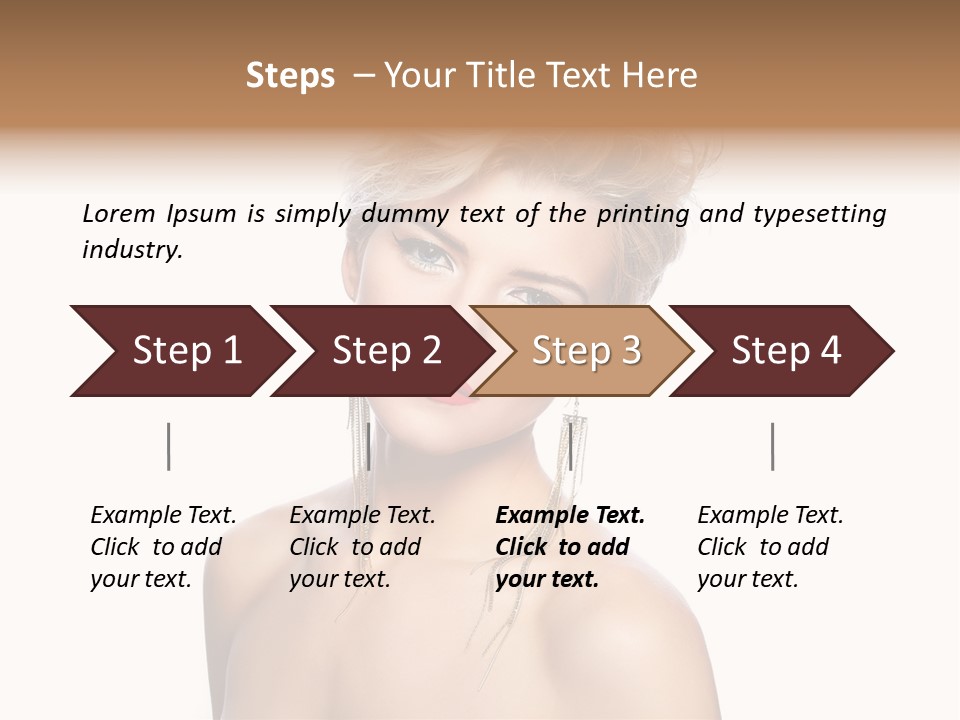 A Woman With Short Hair And Red Lipstick PowerPoint Template