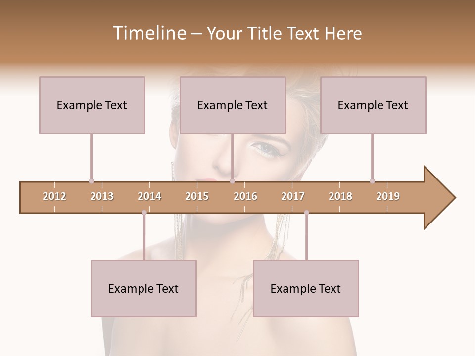 A Woman With Short Hair And Red Lipstick PowerPoint Template