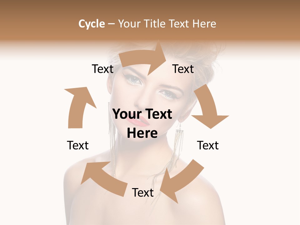 A Woman With Short Hair And Red Lipstick PowerPoint Template