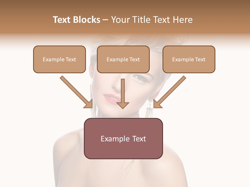 A Woman With Short Hair And Red Lipstick PowerPoint Template