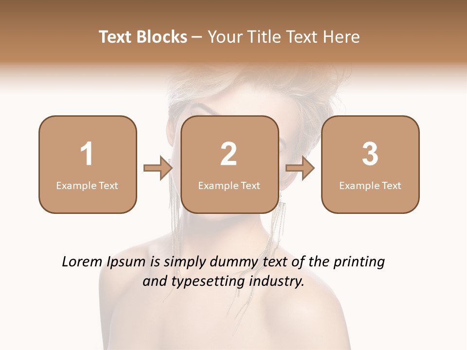 A Woman With Short Hair And Red Lipstick PowerPoint Template