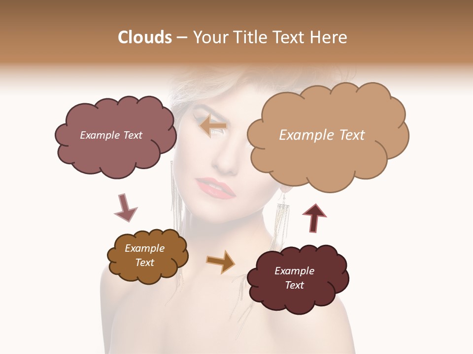 A Woman With Short Hair And Red Lipstick PowerPoint Template