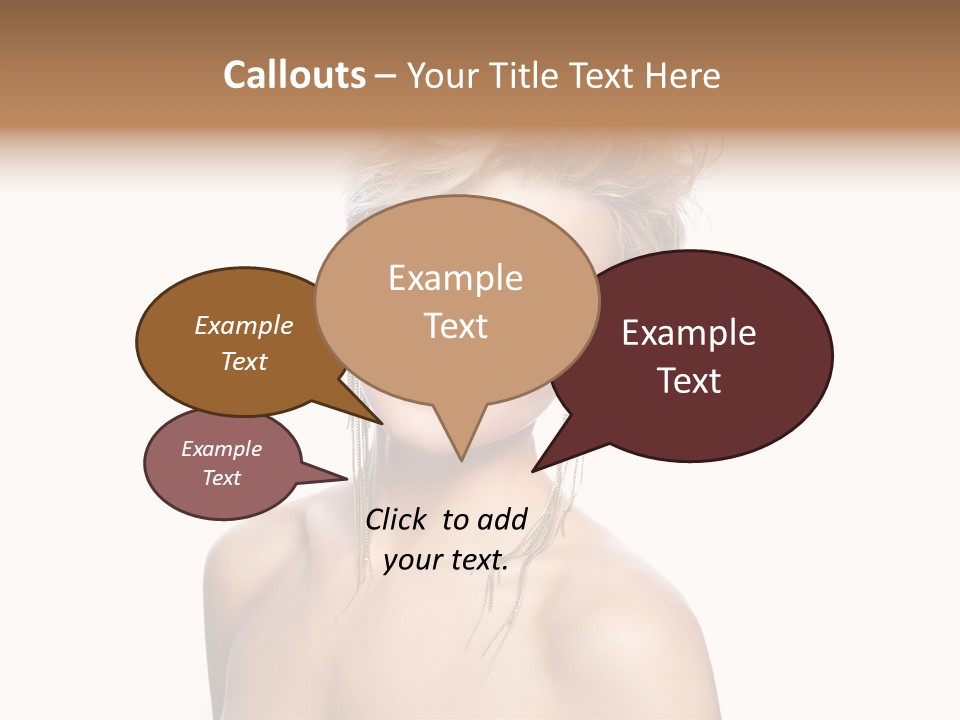 A Woman With Short Hair And Red Lipstick PowerPoint Template