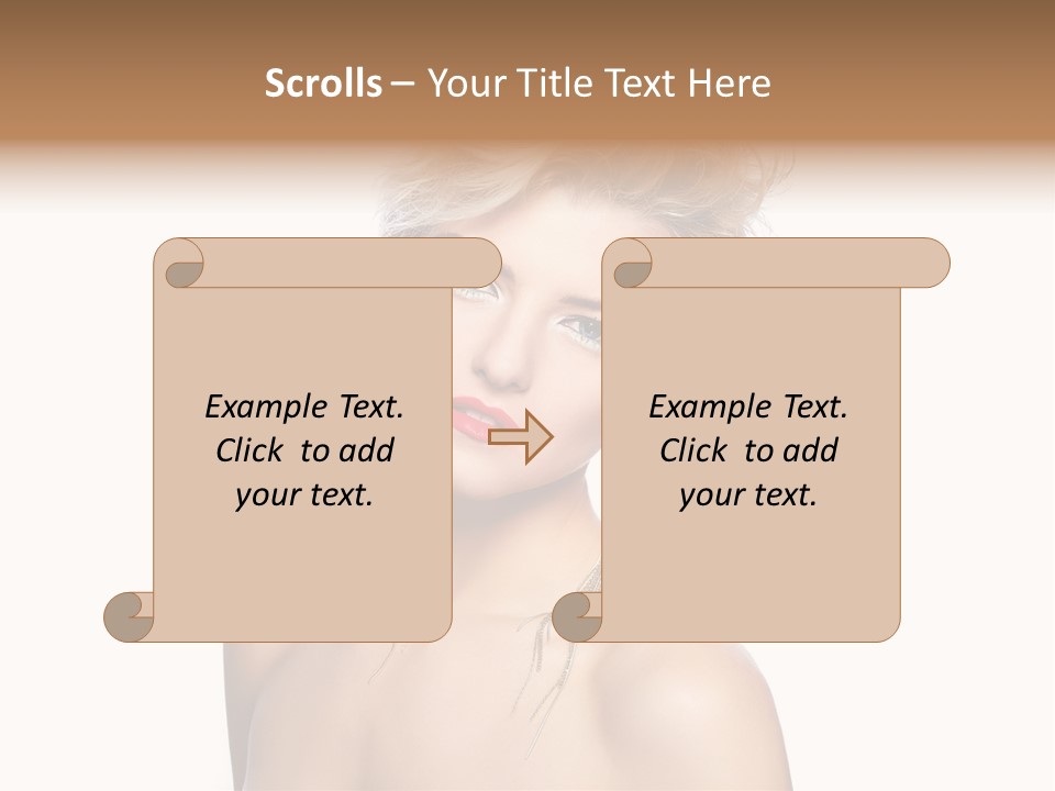 A Woman With Short Hair And Red Lipstick PowerPoint Template