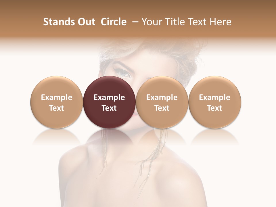 A Woman With Short Hair And Red Lipstick PowerPoint Template