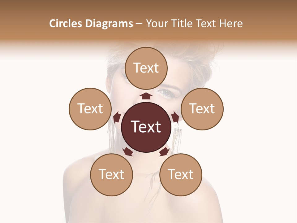 A Woman With Short Hair And Red Lipstick PowerPoint Template