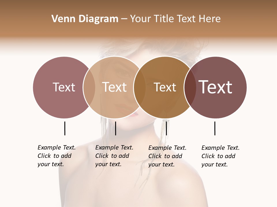 A Woman With Short Hair And Red Lipstick PowerPoint Template