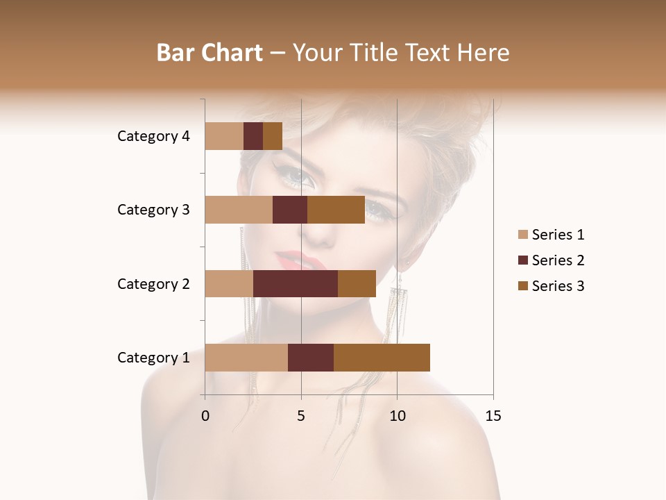 A Woman With Short Hair And Red Lipstick PowerPoint Template