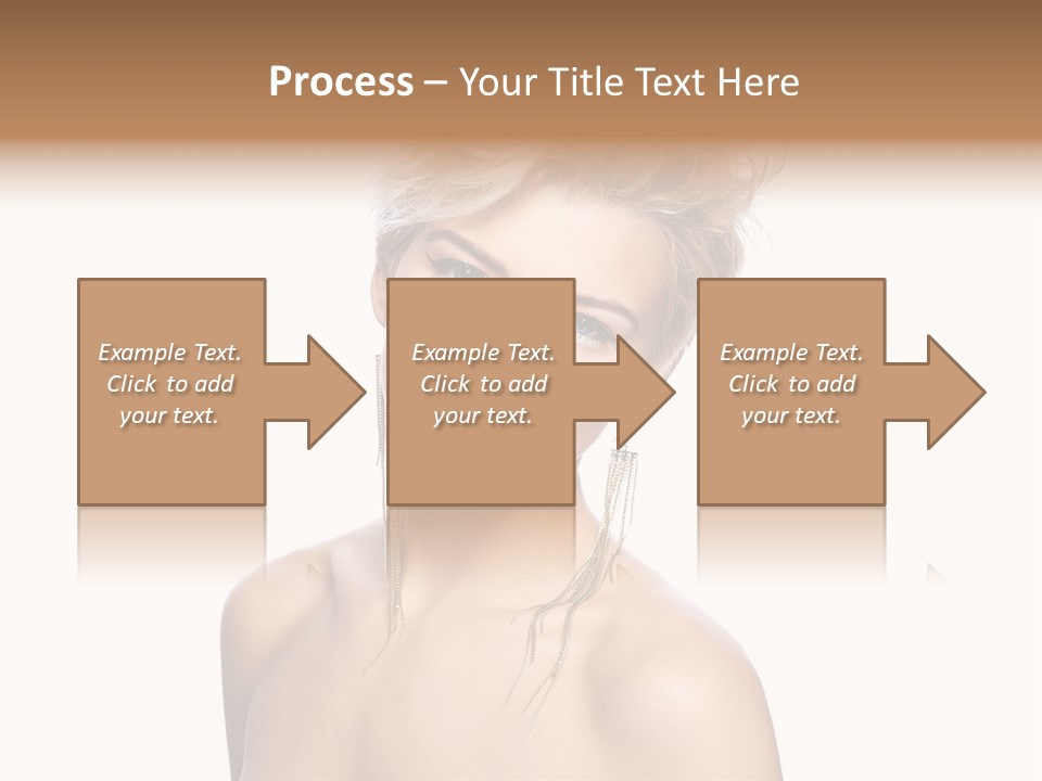 A Woman With Short Hair And Red Lipstick PowerPoint Template