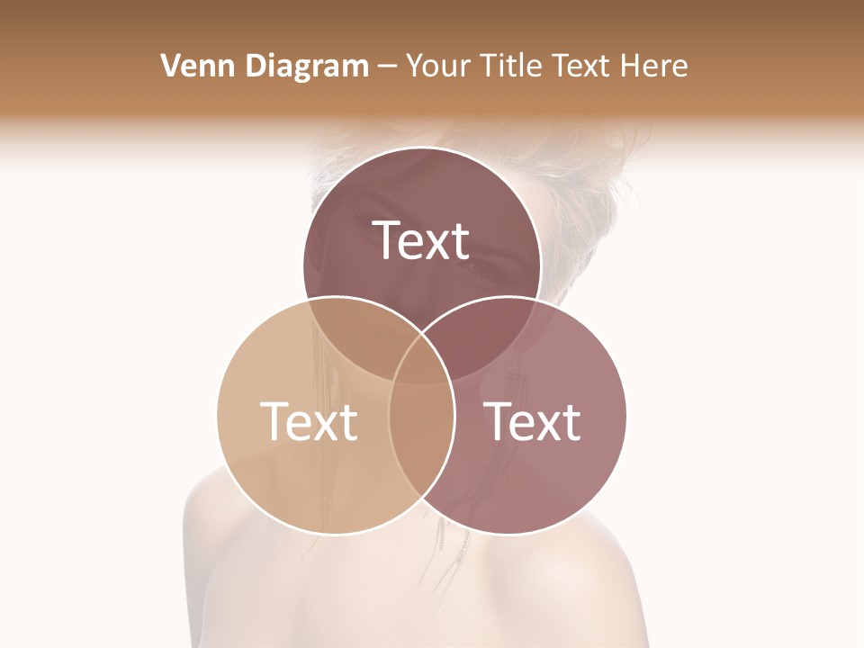 A Woman With Short Hair And Red Lipstick PowerPoint Template