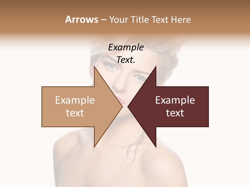 A Woman With Short Hair And Red Lipstick PowerPoint Template