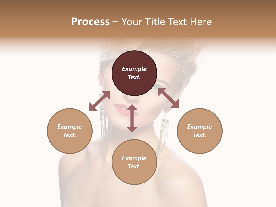 A Woman With Short Hair And Red Lipstick PowerPoint Template