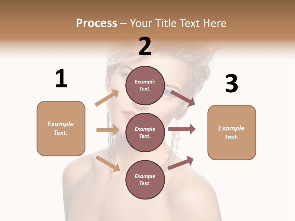 A Woman With Short Hair And Red Lipstick PowerPoint Template