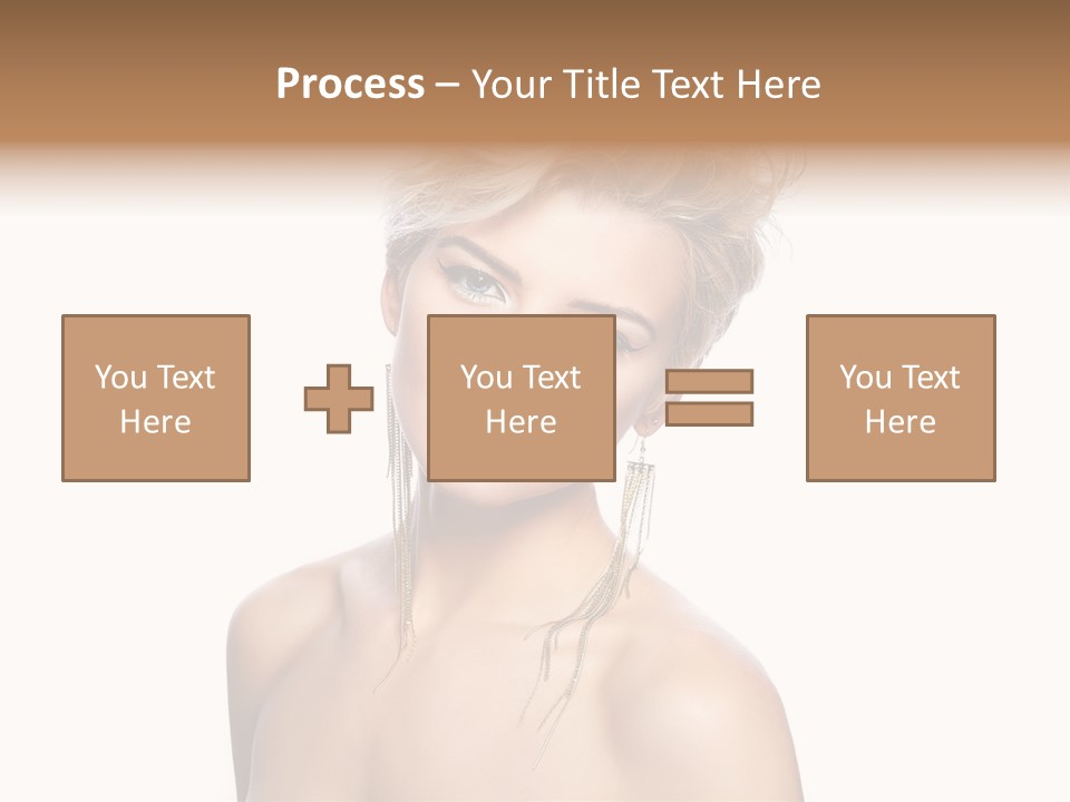 A Woman With Short Hair And Red Lipstick PowerPoint Template