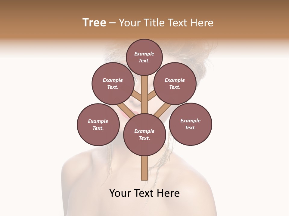 A Woman With Short Hair And Red Lipstick PowerPoint Template