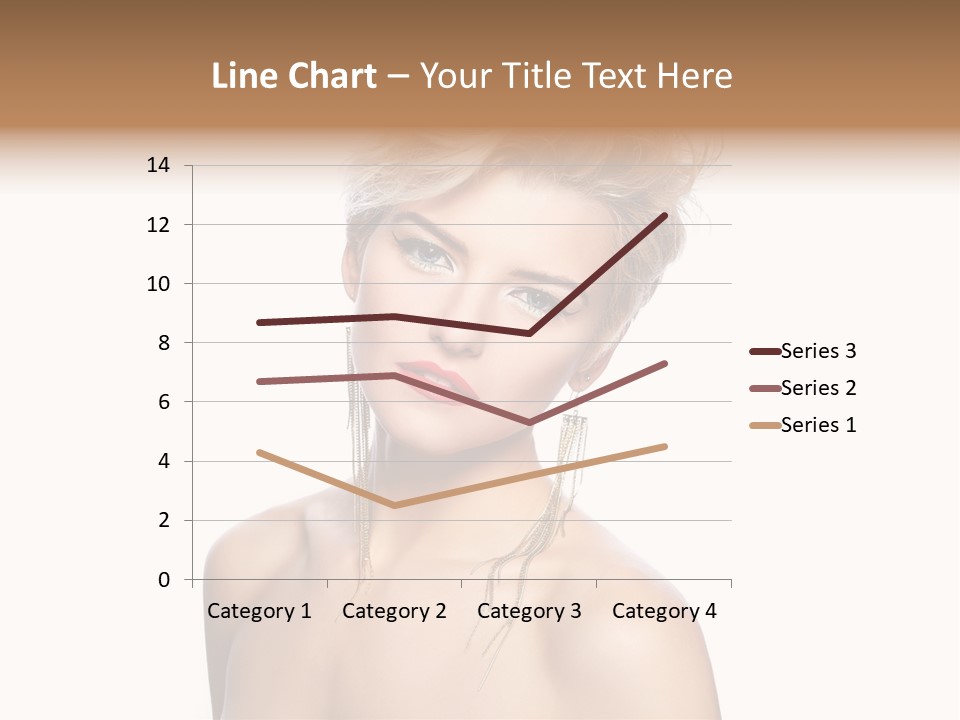 A Woman With Short Hair And Red Lipstick PowerPoint Template