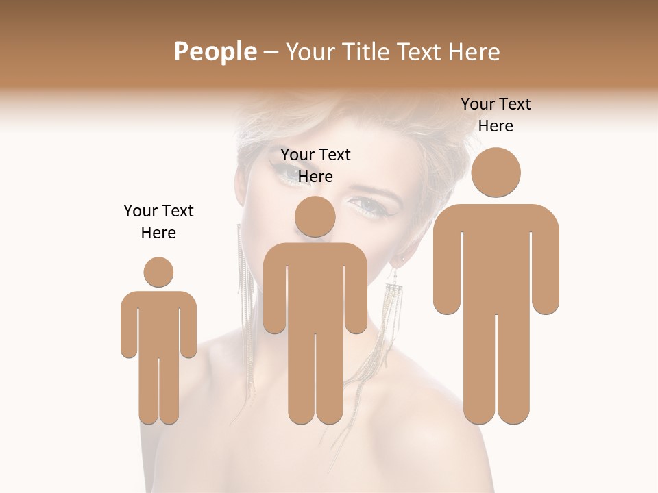 A Woman With Short Hair And Red Lipstick PowerPoint Template