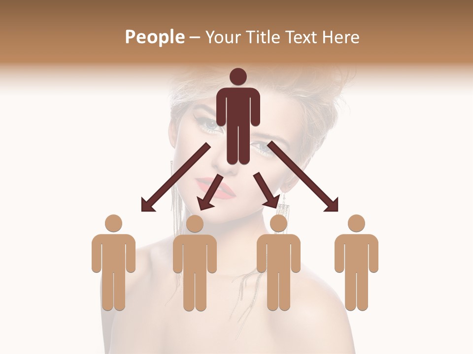 A Woman With Short Hair And Red Lipstick PowerPoint Template