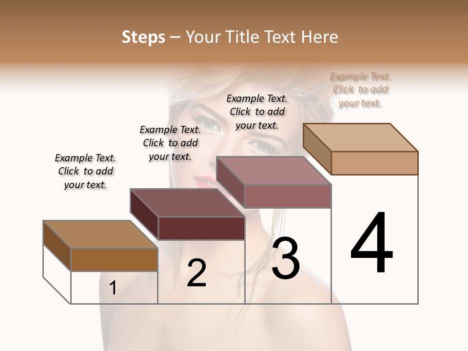 A Woman With Short Hair And Red Lipstick PowerPoint Template