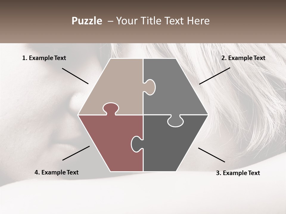 A Man And A Woman Are Looking Into Each Other's Eyes PowerPoint Template