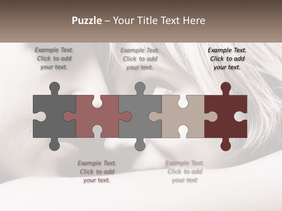 A Man And A Woman Are Looking Into Each Other's Eyes PowerPoint Template