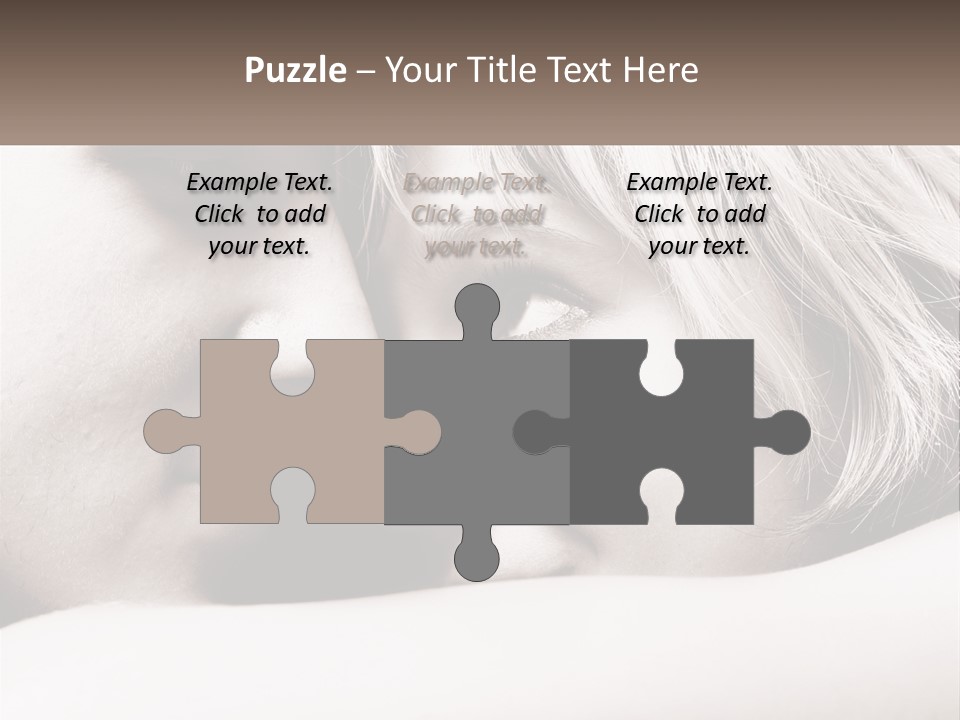 A Man And A Woman Are Looking Into Each Other's Eyes PowerPoint Template