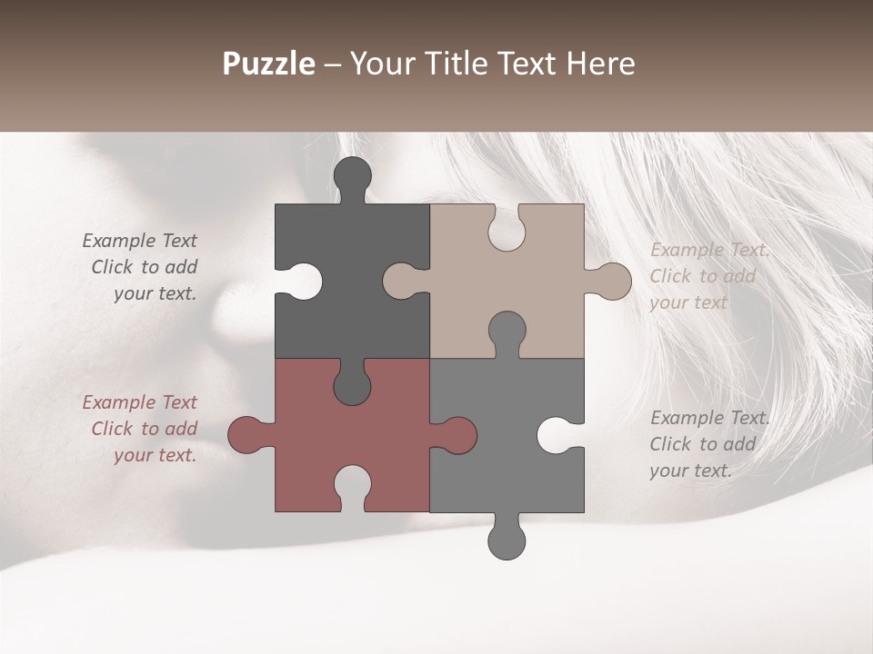 A Man And A Woman Are Looking Into Each Other's Eyes PowerPoint Template