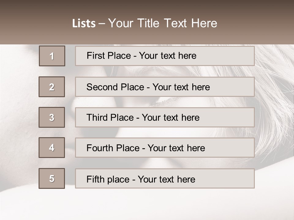 A Man And A Woman Are Looking Into Each Other's Eyes PowerPoint Template