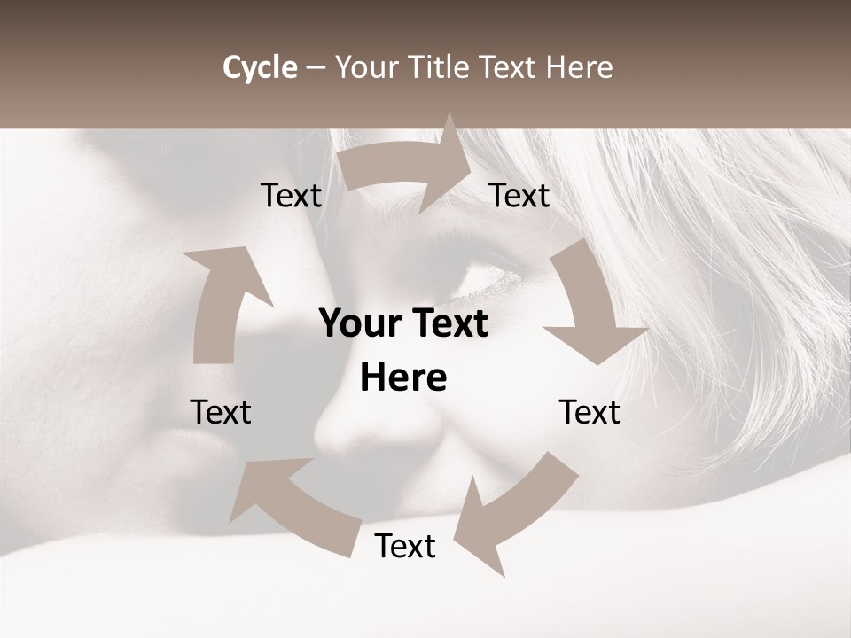 A Man And A Woman Are Looking Into Each Other's Eyes PowerPoint Template