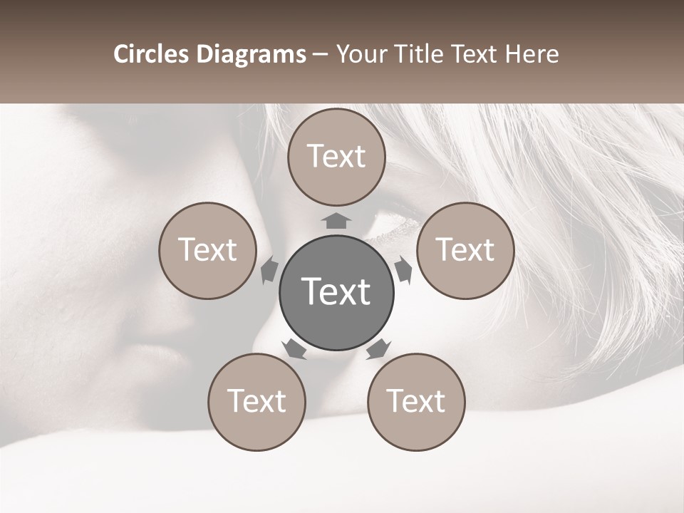 A Man And A Woman Are Looking Into Each Other's Eyes PowerPoint Template