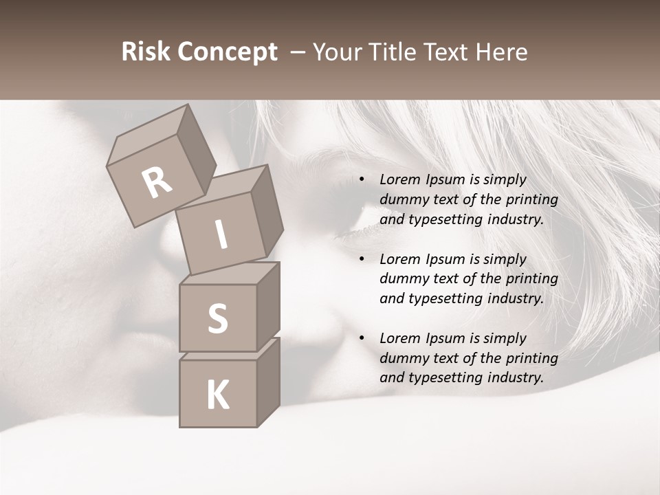 A Man And A Woman Are Looking Into Each Other's Eyes PowerPoint Template