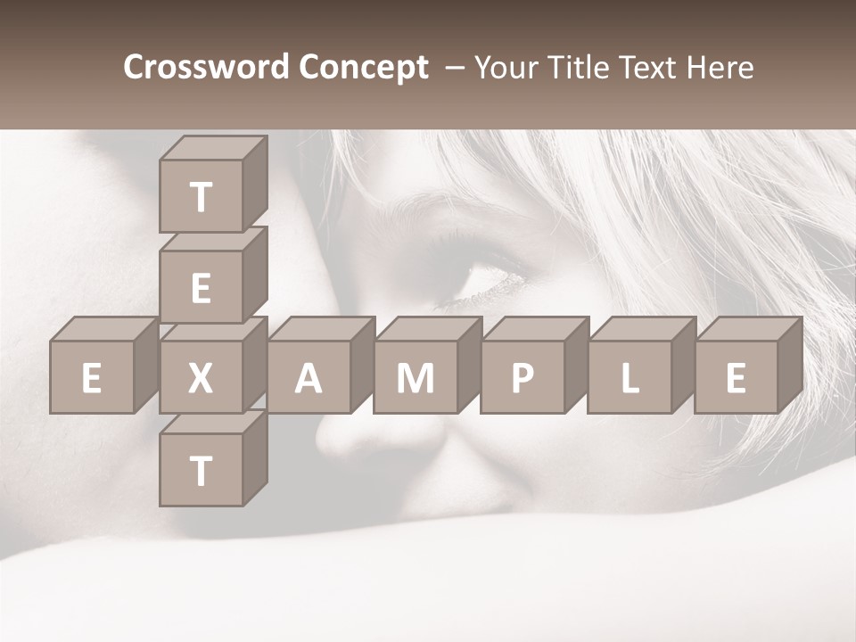 A Man And A Woman Are Looking Into Each Other's Eyes PowerPoint Template