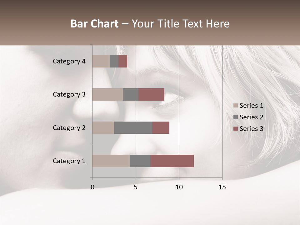 A Man And A Woman Are Looking Into Each Other's Eyes PowerPoint Template