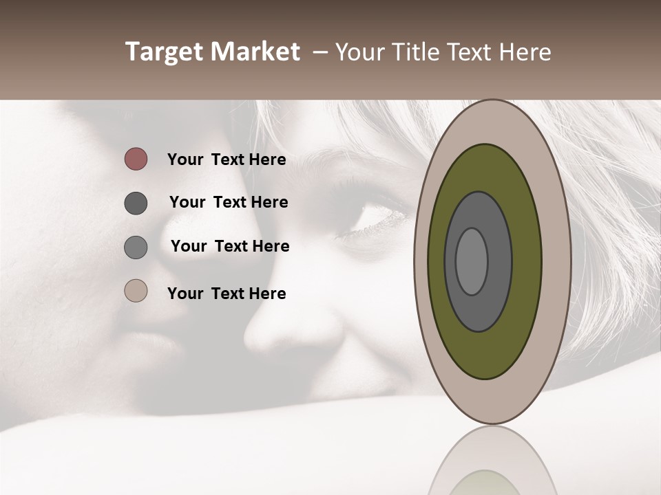 A Man And A Woman Are Looking Into Each Other's Eyes PowerPoint Template