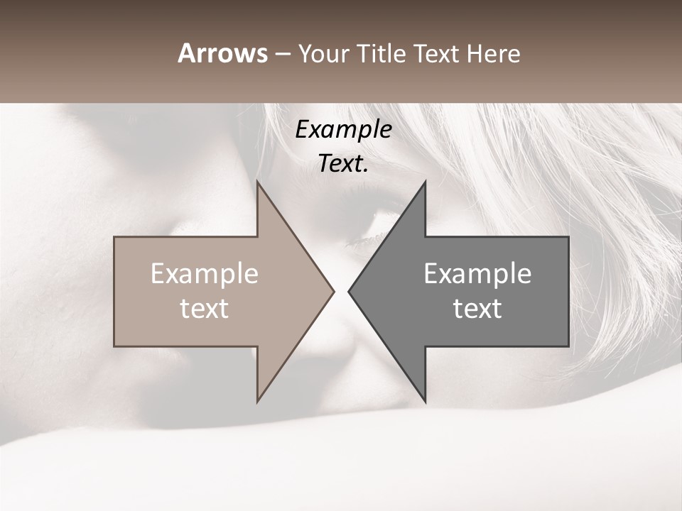 A Man And A Woman Are Looking Into Each Other's Eyes PowerPoint Template