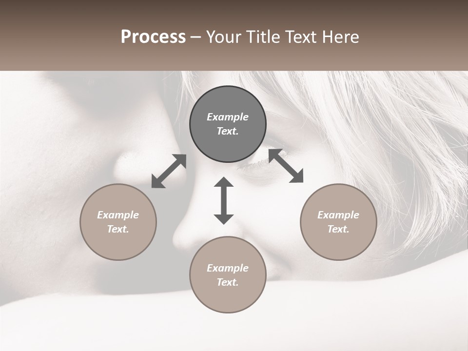 A Man And A Woman Are Looking Into Each Other's Eyes PowerPoint Template