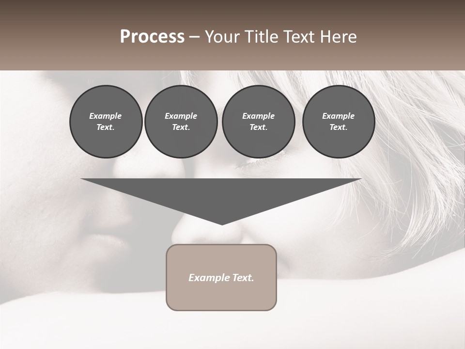 A Man And A Woman Are Looking Into Each Other's Eyes PowerPoint Template