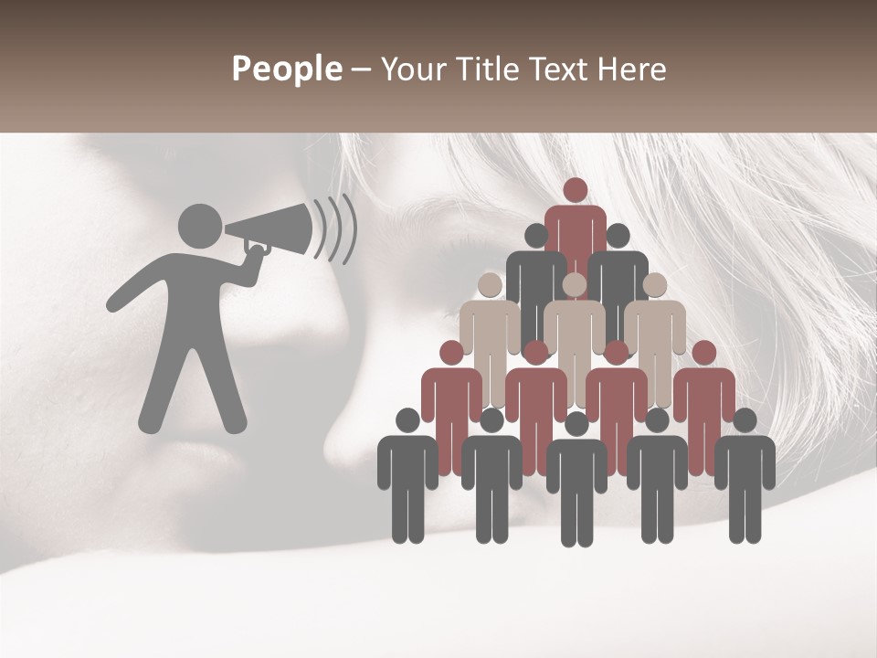A Man And A Woman Are Looking Into Each Other's Eyes PowerPoint Template