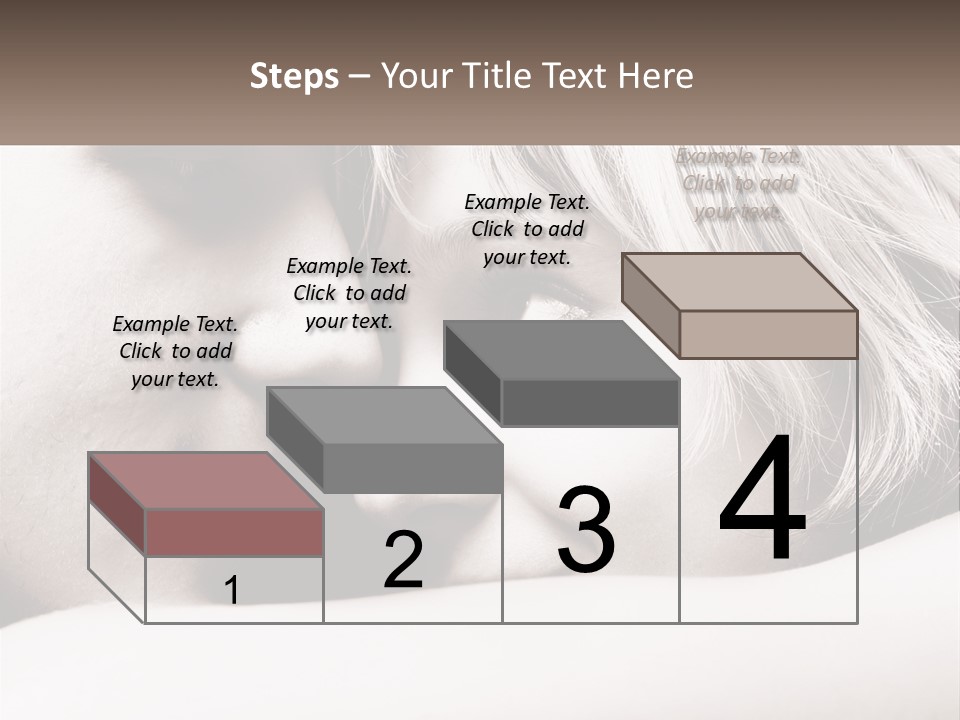 A Man And A Woman Are Looking Into Each Other's Eyes PowerPoint Template