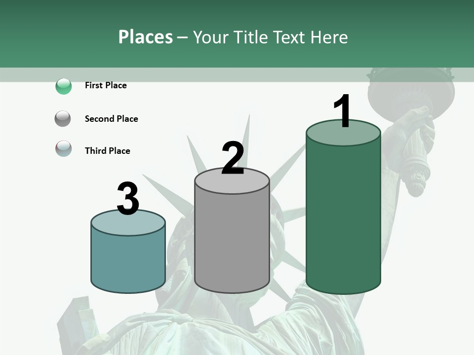 A Statue Of Liberty Holding A Torch In Her Hand PowerPoint Template