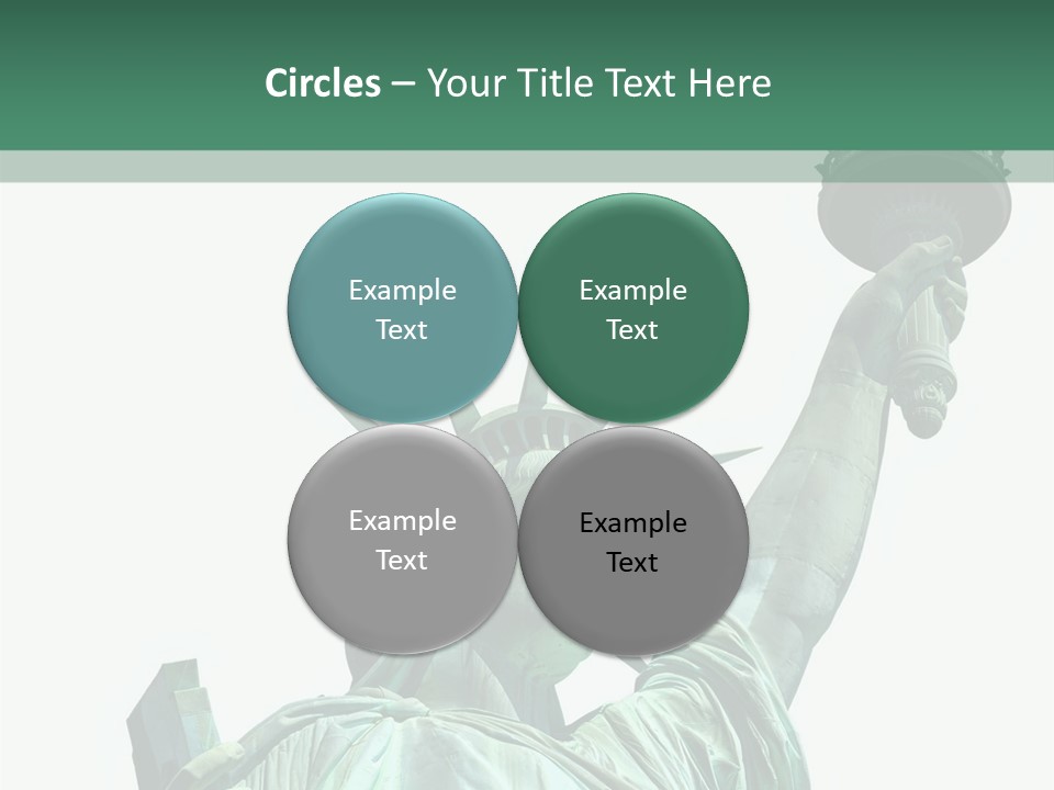 A Statue Of Liberty Holding A Torch In Her Hand PowerPoint Template