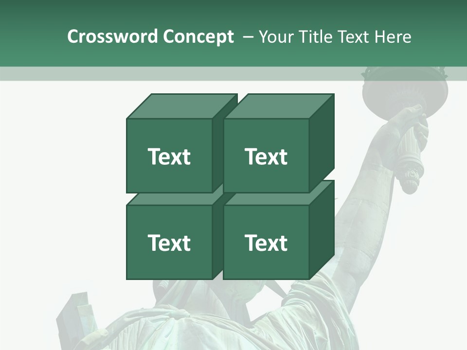 A Statue Of Liberty Holding A Torch In Her Hand PowerPoint Template