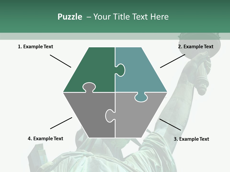 A Statue Of Liberty Holding A Torch In Her Hand PowerPoint Template