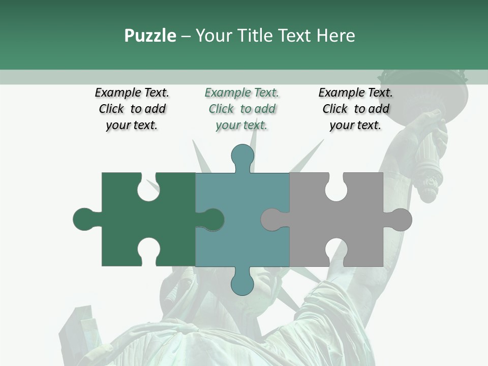 A Statue Of Liberty Holding A Torch In Her Hand PowerPoint Template