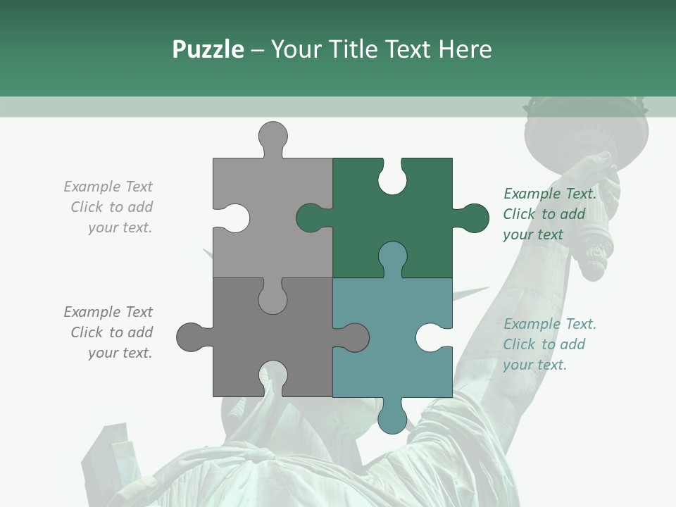 A Statue Of Liberty Holding A Torch In Her Hand PowerPoint Template