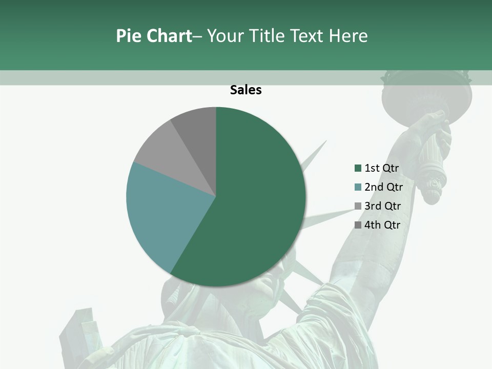 A Statue Of Liberty Holding A Torch In Her Hand PowerPoint Template