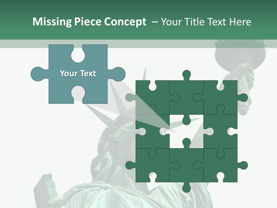 A Statue Of Liberty Holding A Torch In Her Hand PowerPoint Template