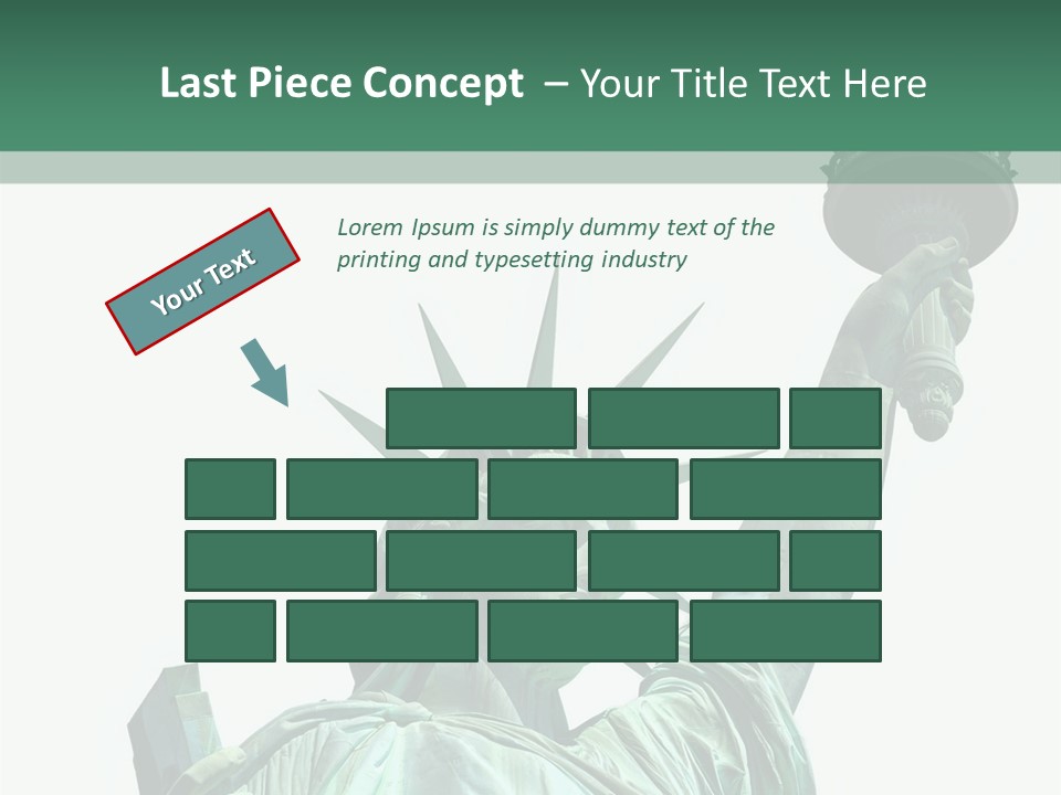 A Statue Of Liberty Holding A Torch In Her Hand PowerPoint Template