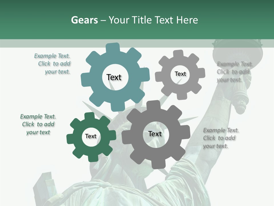 A Statue Of Liberty Holding A Torch In Her Hand PowerPoint Template