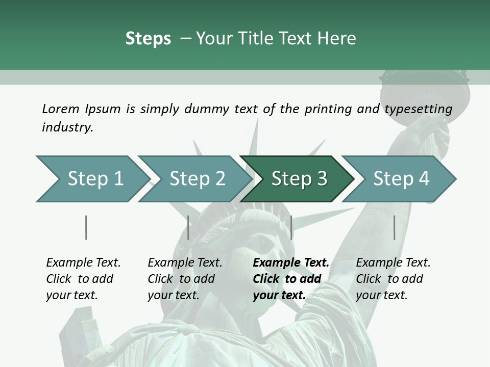 A Statue Of Liberty Holding A Torch In Her Hand PowerPoint Template